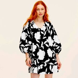 kate spade new york × Target Women's Classic Rose Poplin Long Sleeve Mini Dress